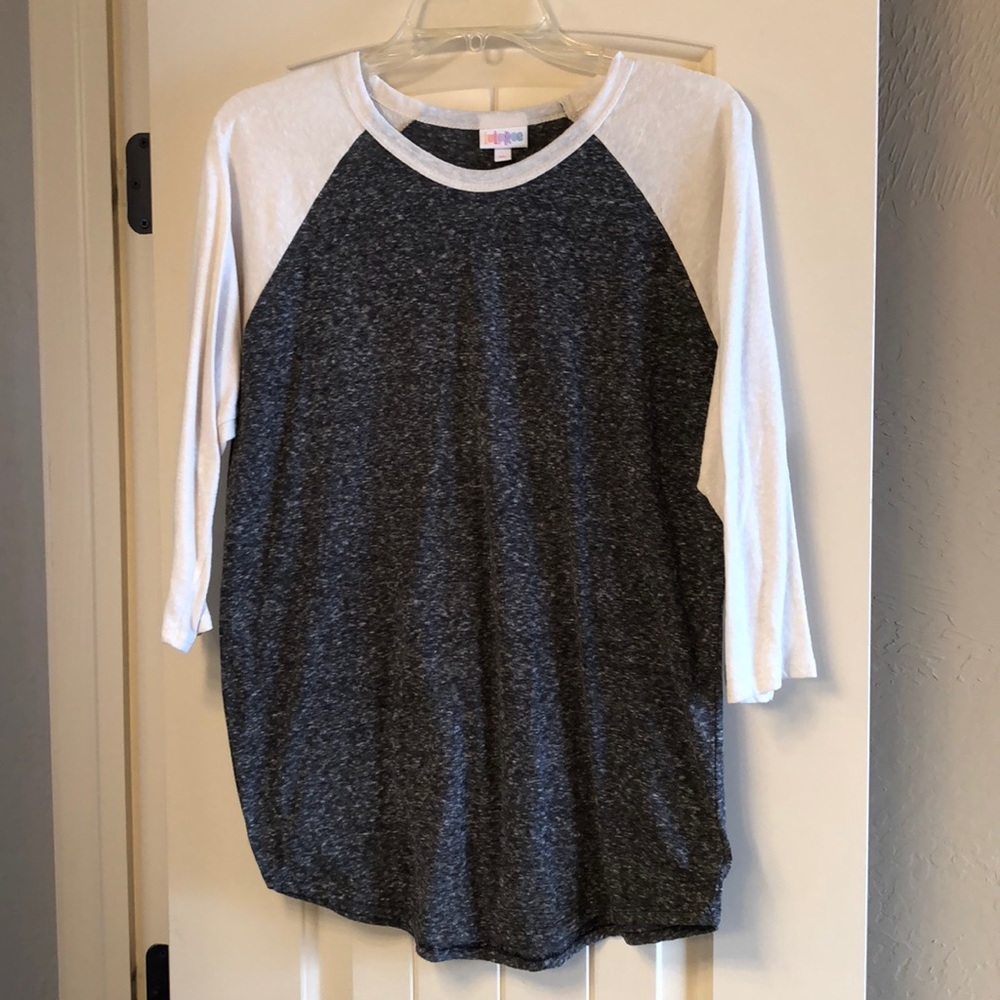 LuLaRoe XL Randy cream and grey